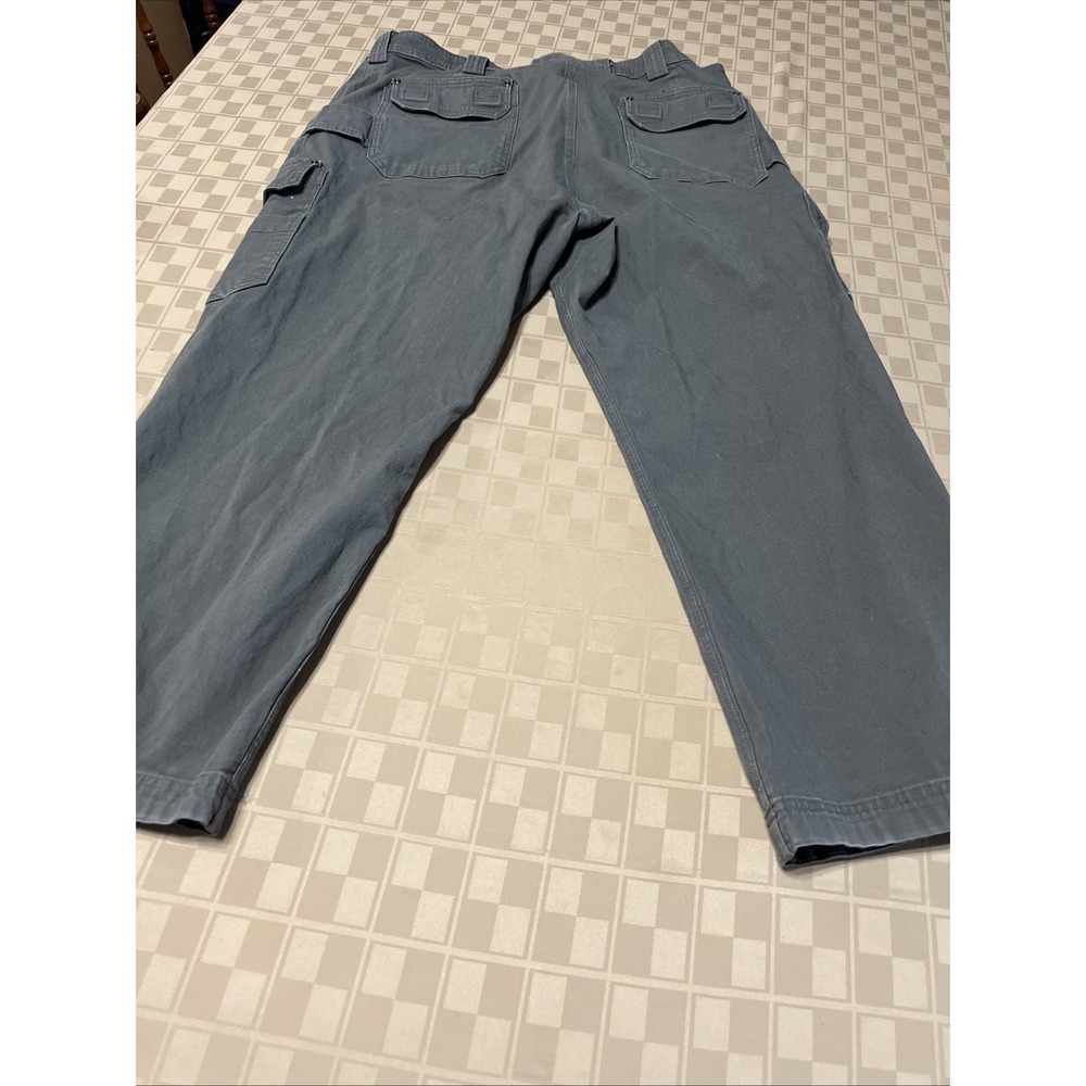 Duluth Trading Flex Fire Hose Relaxed Fit Mens Gray Work Pants Size 42‎ X 28 VGC